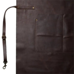 Arrow Leather Goods Full Leather Apron Brown