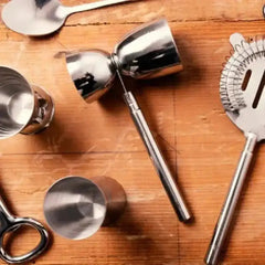 BarCraft Stainless Steel Double Jigger With Handle
