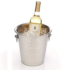 BarCraft Stainless Steel Hammered Champagne Bucket