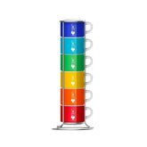 Bialetti Stackable Multicolour Espresso Cups Set of 6