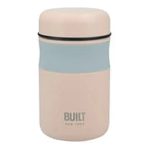 Built Stainless Steel Insulated Food Flask 490ml Pale Pink