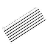 Cilio Stainless Steel Straight Drinking Straws Set of 6