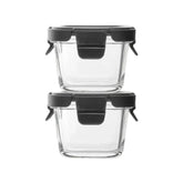Consol Madrid Rectangular Glass Food Storage Container Set of 2