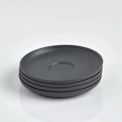 Huskee Charcoal Espresso Saucer Set of 4