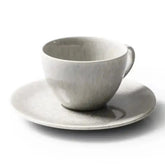 Jan Ashes & Olive Cups with Saucers Grey Set of 4