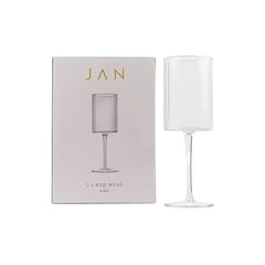 Jan Opulent Red Wine Crystal Glasses Set of 2
