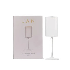 Jan Opulent White Wine Crystal Glasses Set of 2