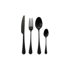 Jenna Clifford Modera Satin Black Cutlery Set 16 Piece