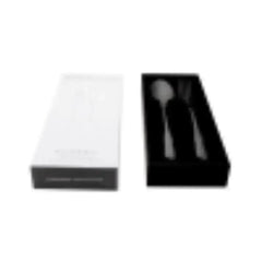 Jenna Clifford Modera Satin Black Salad Server Set 2 Piece