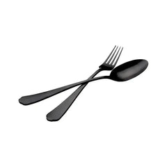 Jenna Clifford Modera Satin Black Salad Server Set 2 Piece
