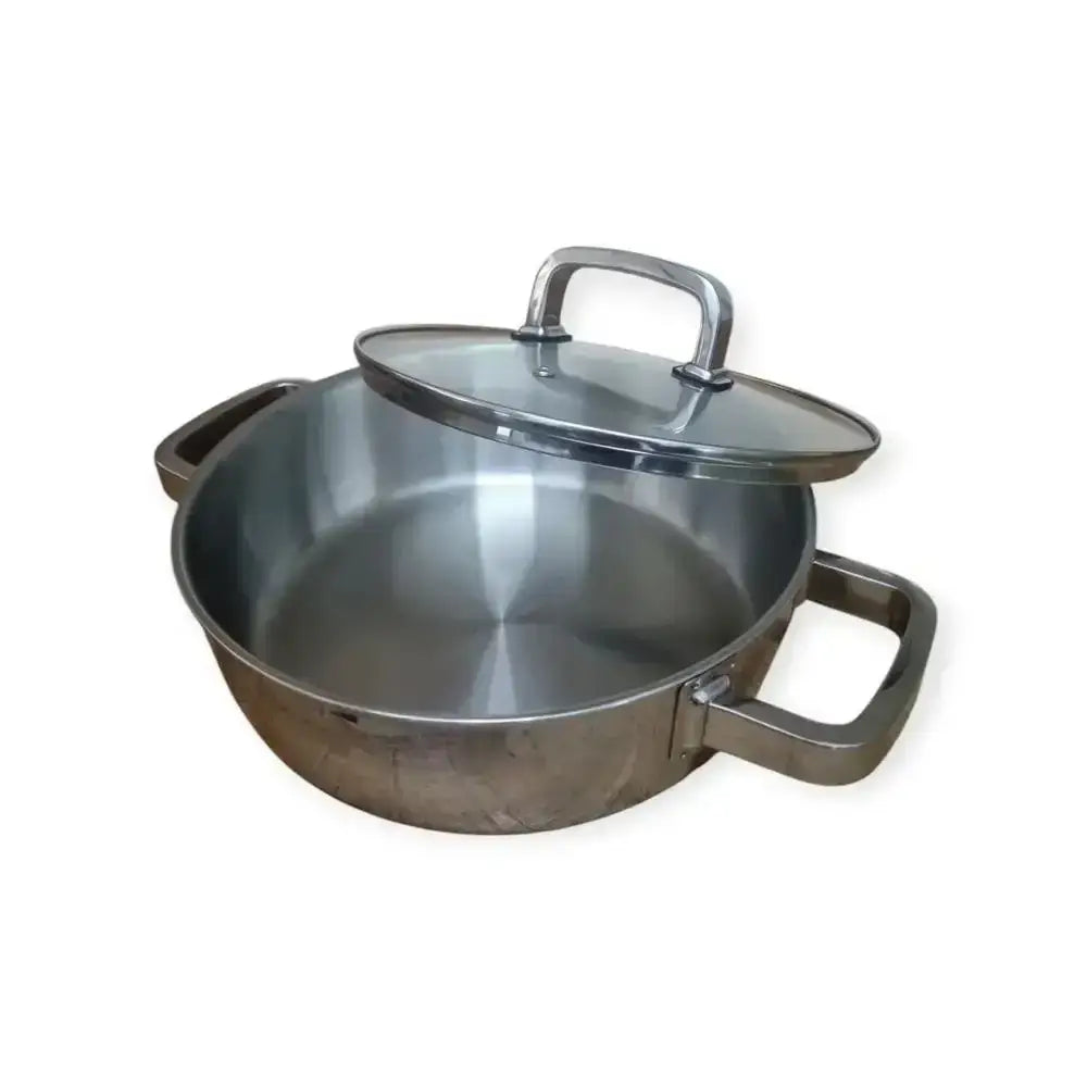3-Ply Stainless Steel Shallow Casserole Pot 3.5L