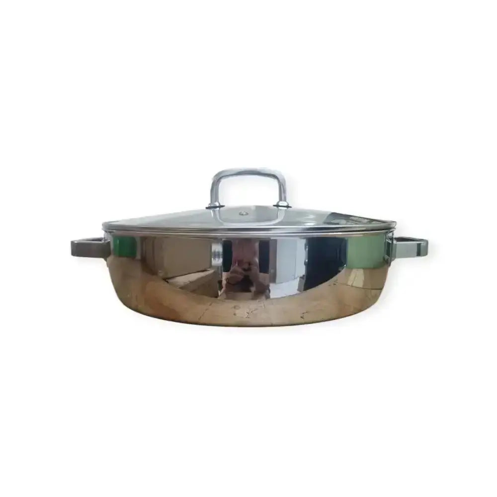 3-Ply Stainless Steel Shallow Casserole Pot 8.6L