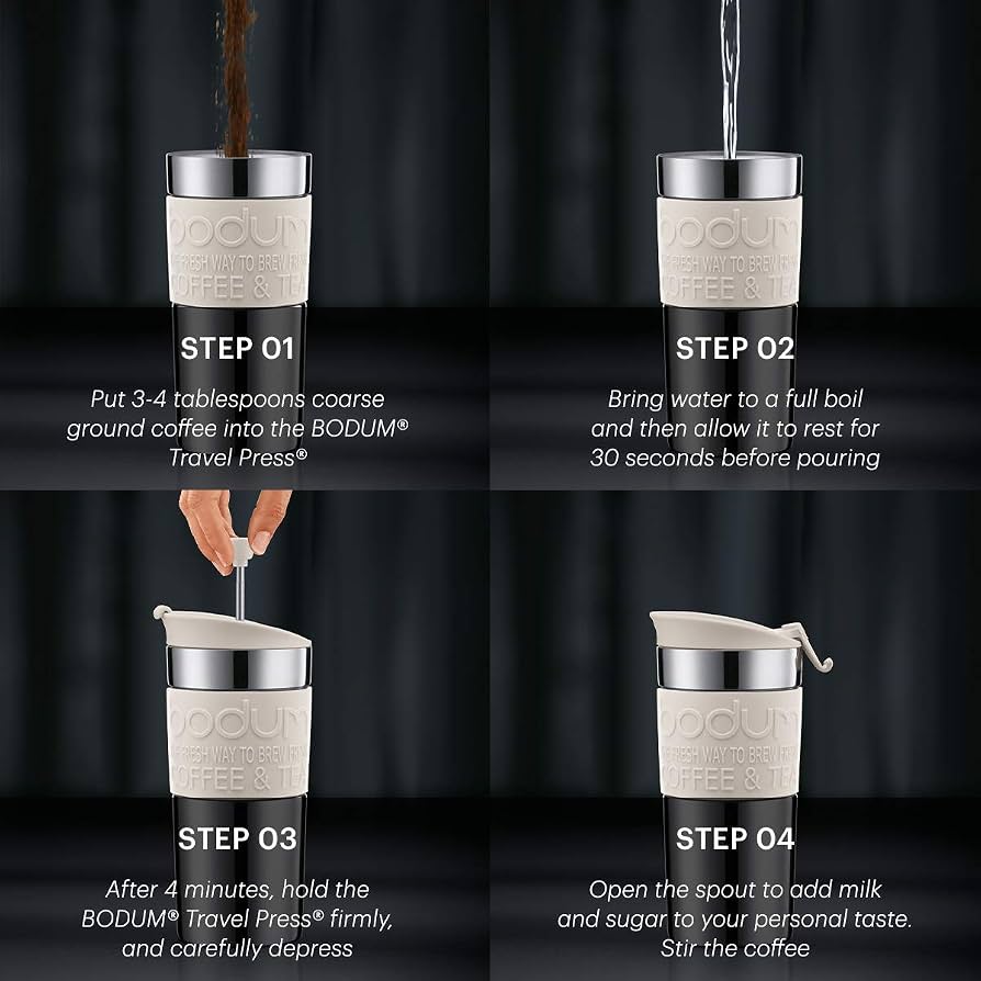Bodum Stainless Steel Travel Press Coffee Maker