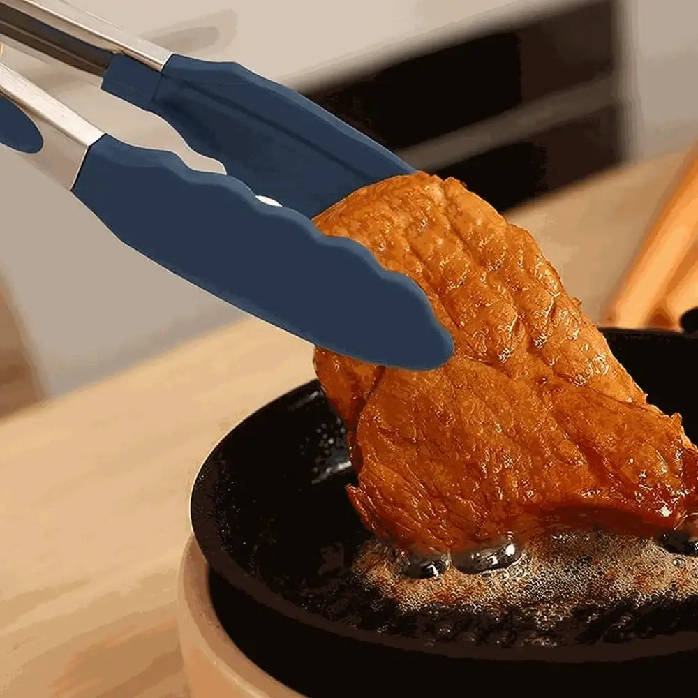 Creative Cooking Silicone Tongs Small Grey