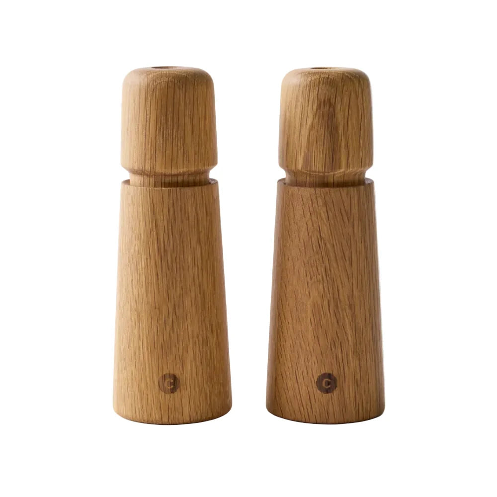 CrushGrind Stockholm Oak Grinders 17cm Set of 2