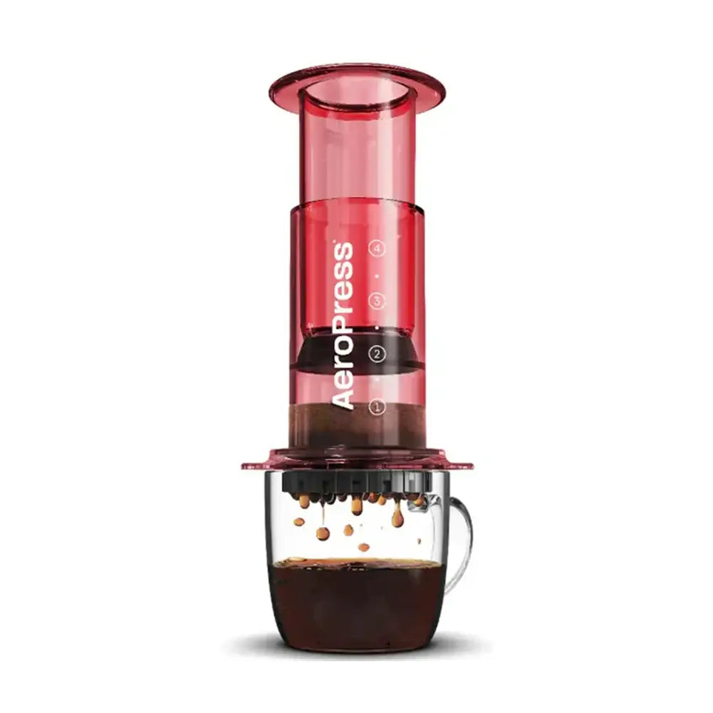 AeroPress Clear Red 4-Cup Coffee Maker