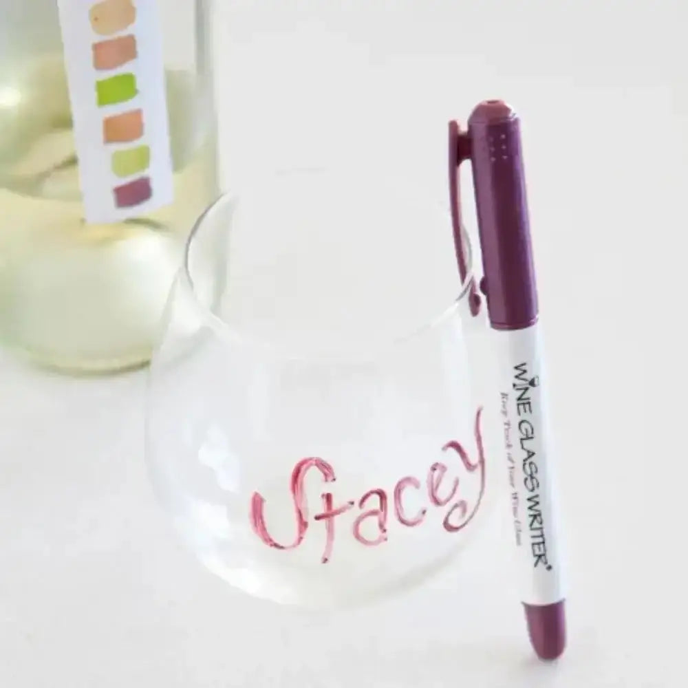AMT Wine Glass Writer Original Metallic Set of 3