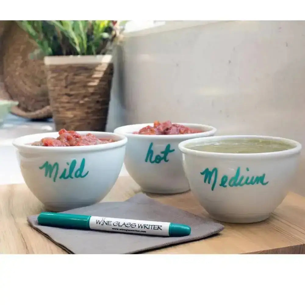 AMT Wine Glass Writer Original Metallic Set of 3