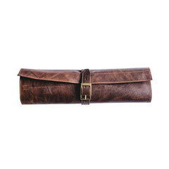 Arrow Leather Goods Knife Roll Bag Brown