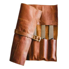 Arrow Leather Goods Knife Roll Bag Tan