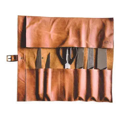 Arrow Leather Goods Knife Roll Bag Tan