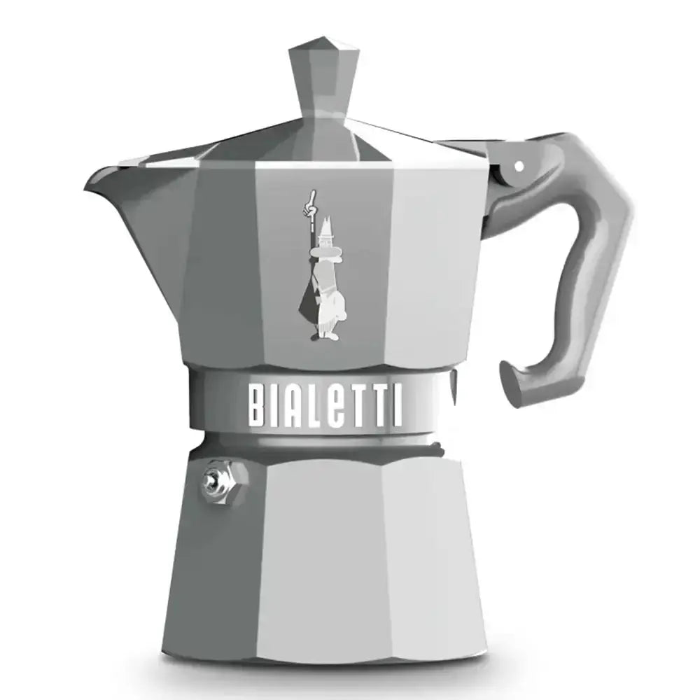 Bialetti Moka Colours Espresso Maker 3-Cup Silver