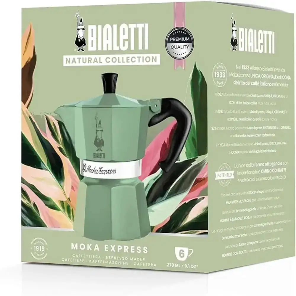 Bialetti Moka Exclusive Espresso Maker 6-Cup Green