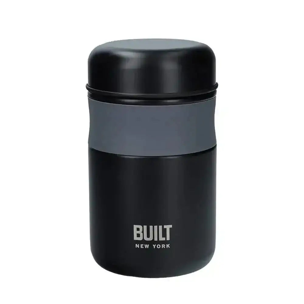 Built Stainless Steel Insulated Food Flask 490ml Black