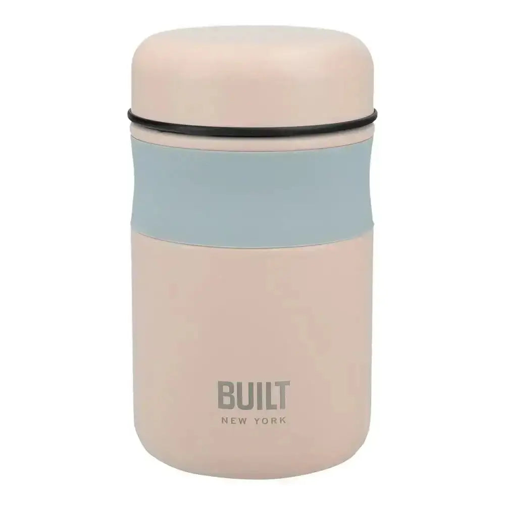 Built Stainless Steel Insulated Food Flask 490ml Pale Pink