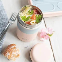 Built Stainless Steel Insulated Food Flask 490ml Pale Pink