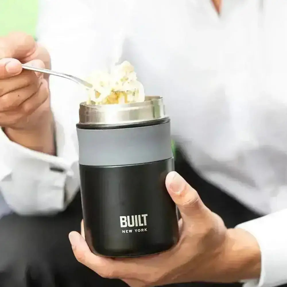 Built Stainless Steel Insulated Food Flask 490ml Silver