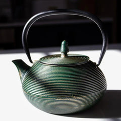 Cast Iron Chinese Teapot Emerald Green 700ml