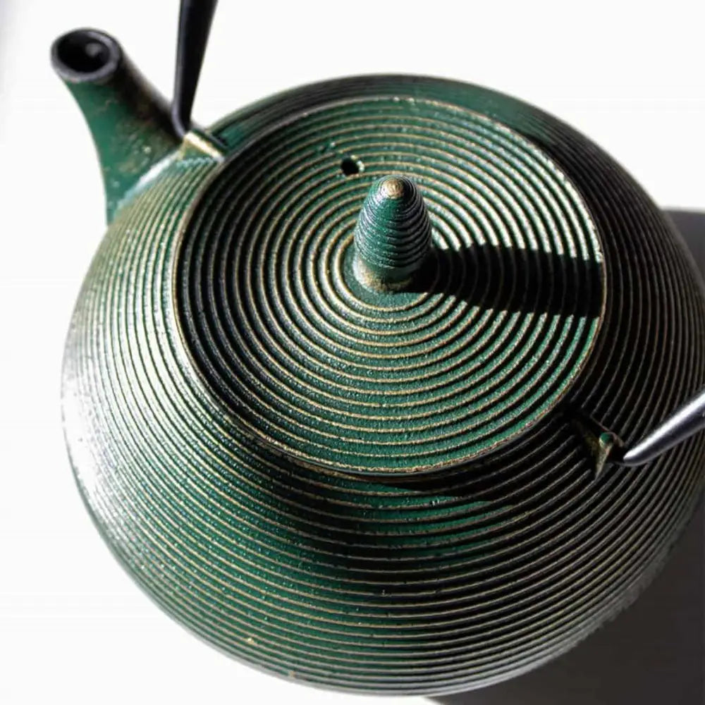 Cast Iron Chinese Teapot Emerald Green 700ml