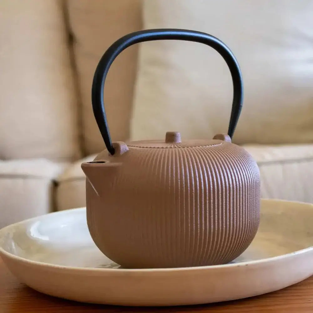 Cast Iron Chinese Teapot Sandstone 1.0L