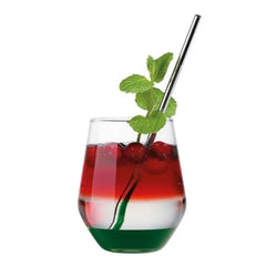 Cilio Stainless Steel Straight Drinking Straws Set of 6