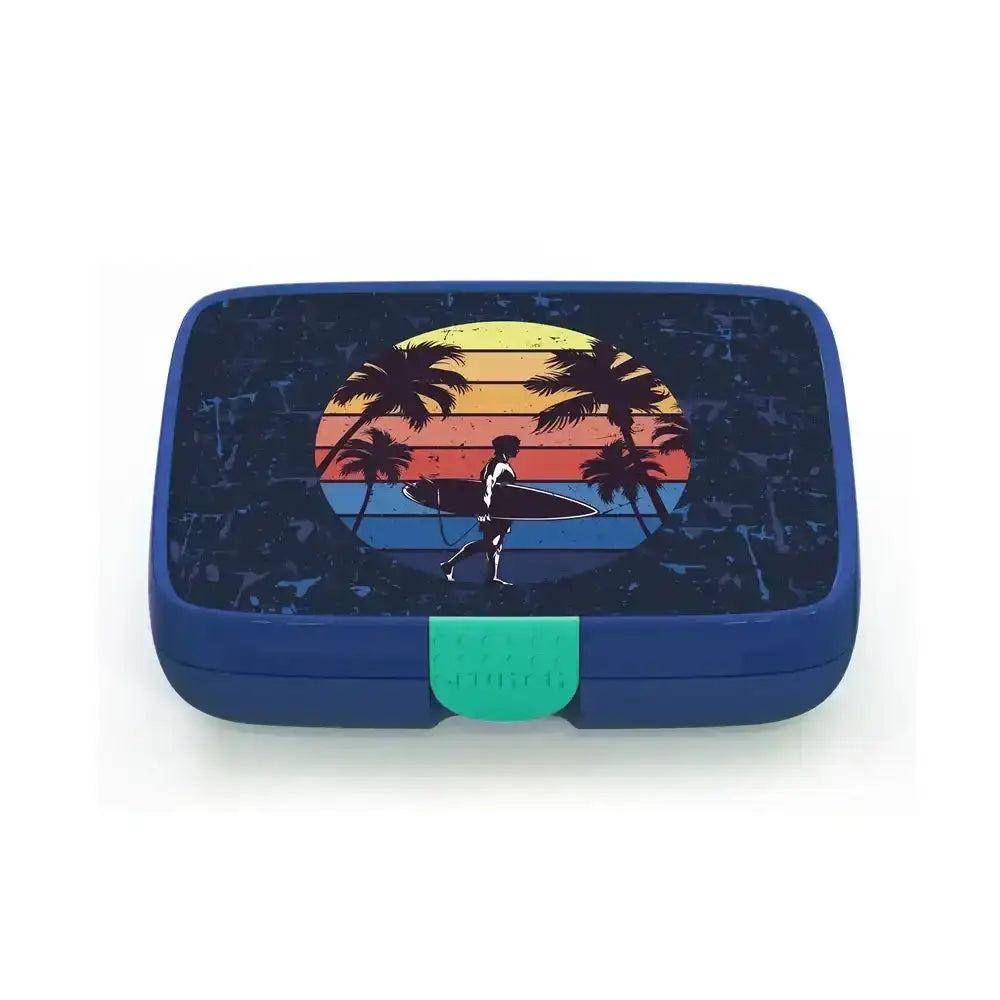 Crunchbox Classic 5 Compartment Lunchbox Blue Surfer