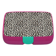 Crunchbox Classic 5 Compartment Lunchbox Pink Leopard
