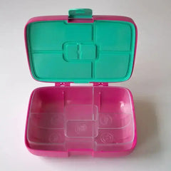 Crunchbox Classic 5 Compartment Lunchbox Pink Leopard