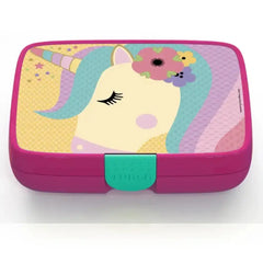 Crunchbox Classic 5 Compartment Lunchbox Pink Unicorn