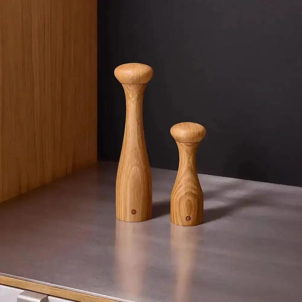 CrushGrind Lyon Salt & Pepper Grinder Oak 19cm