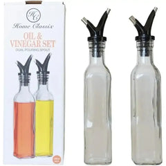 Home Classix Dual Spout Square Oil & Vinegar Set 250ml