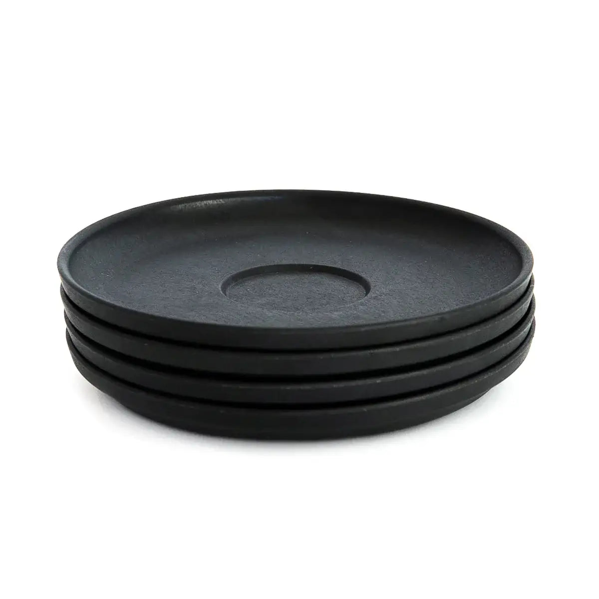 Huskee Charcoal Espresso Saucer Set of 4