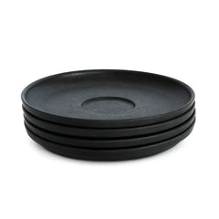 Huskee Charcoal Espresso Saucer Set of 4