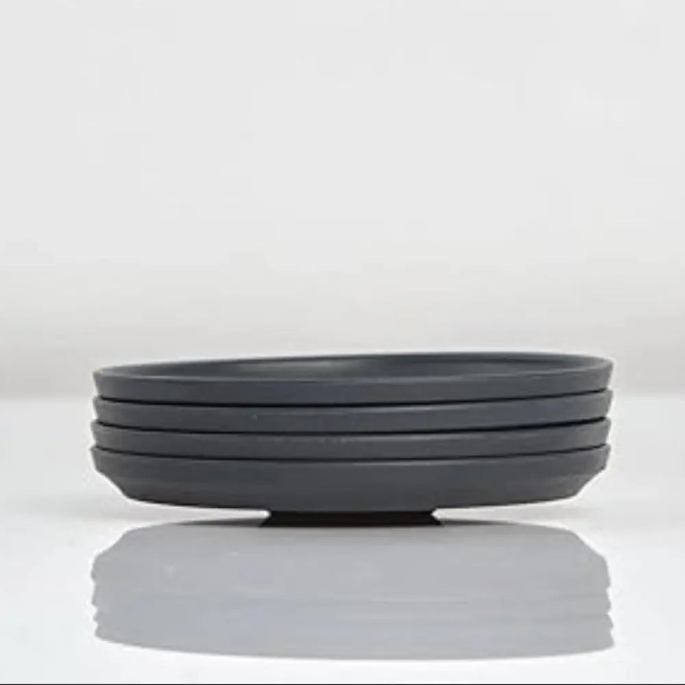 Huskee Charcoal Espresso Saucer Set of 4