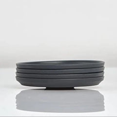 Huskee Charcoal Espresso Saucer Set of 4