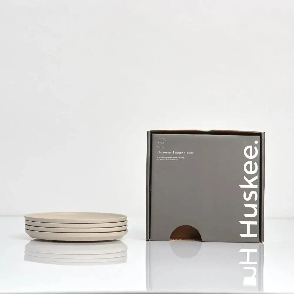 Huskee Natural Universal Saucers Set of 4