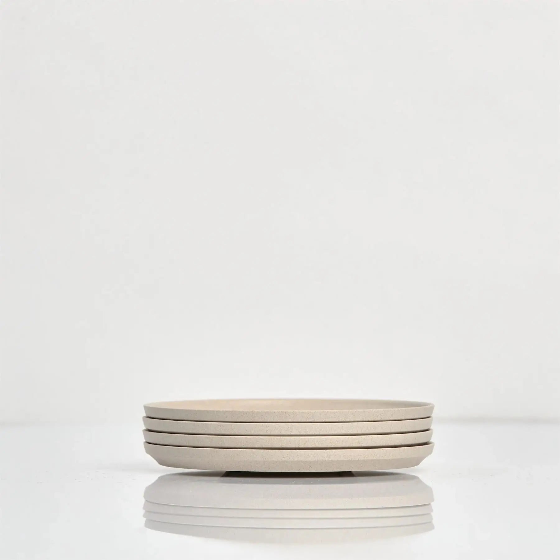 Huskee Natural Universal Saucers Set of 4