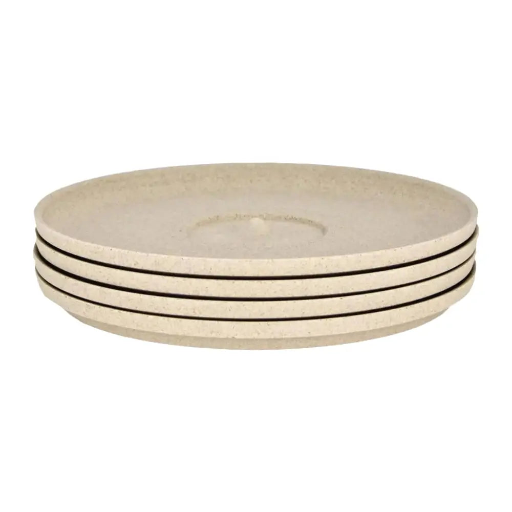 Huskee Natural Universal Saucers Set of 4