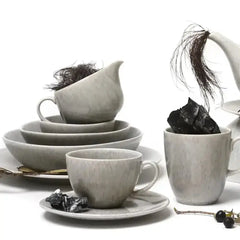 Jan Ashes & Olive Cereal Bowls Grey Set of 4