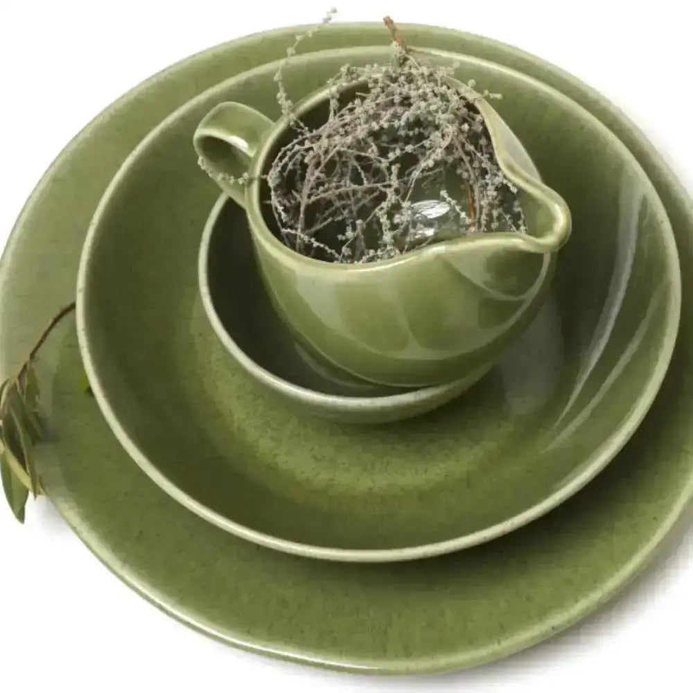 Jan Ashes & Olive Side Plates Green Set of 4
